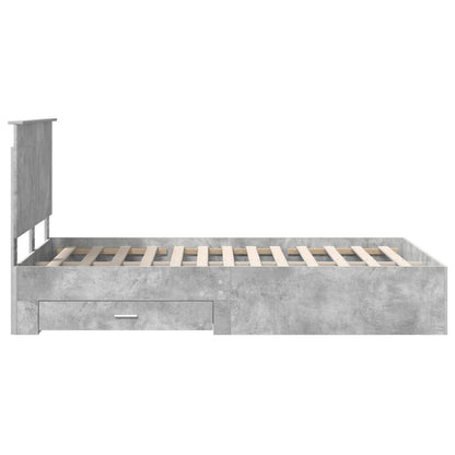 Bed Frame Concrete Grey 120 x 200 cm Engineered Wood