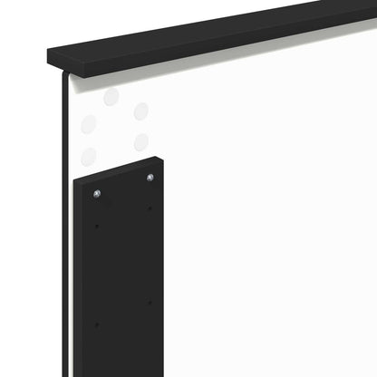 Bed Frame Black and Silver 100 x 200 cm Engineered Wood