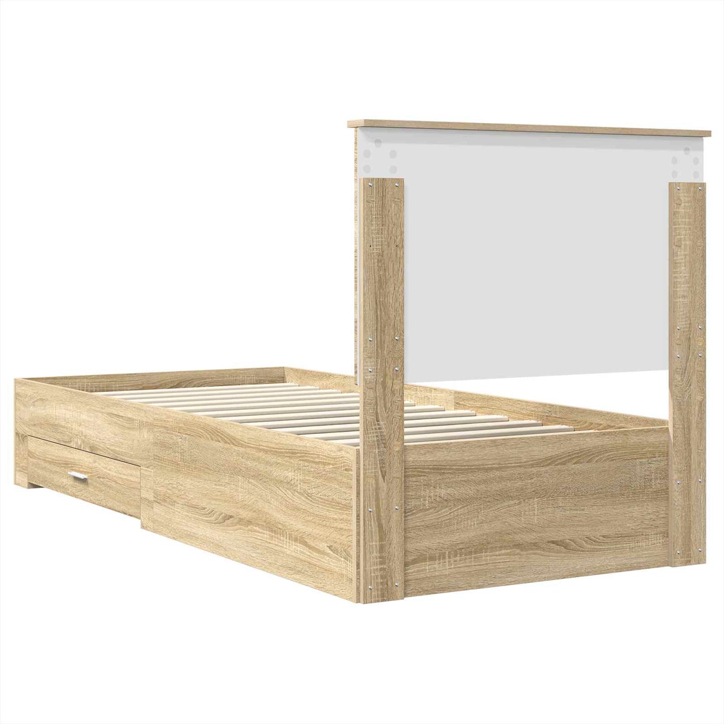 Bed Frame with Headboard Sonoma Oak 90 x 190 cm Engineered Wood