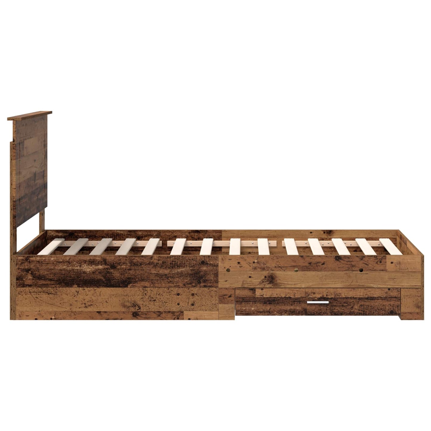 Bed Frame with Headboard Old Wood 90 x 190 cm Engineered Wood