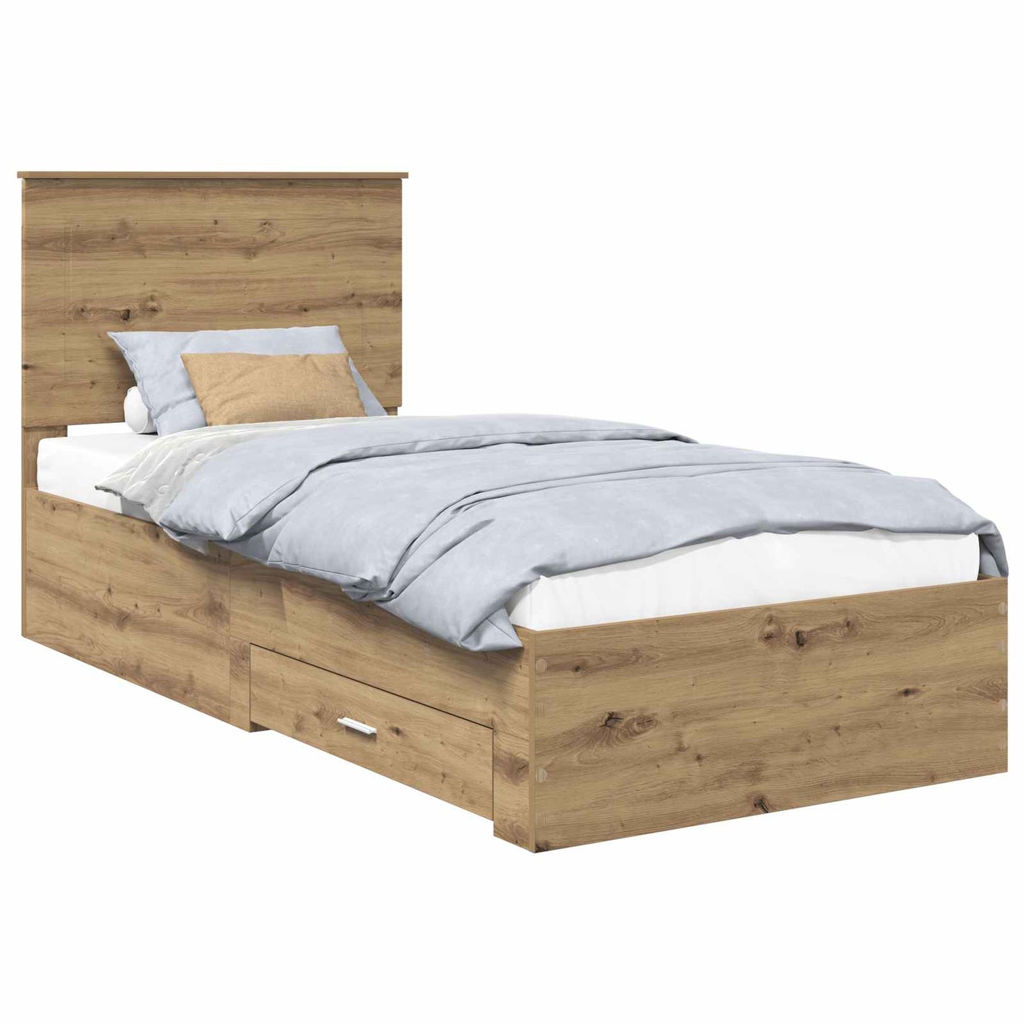 Bed Frame with Drawer Artisan Oak 90 x 190 cm Engineered Wood