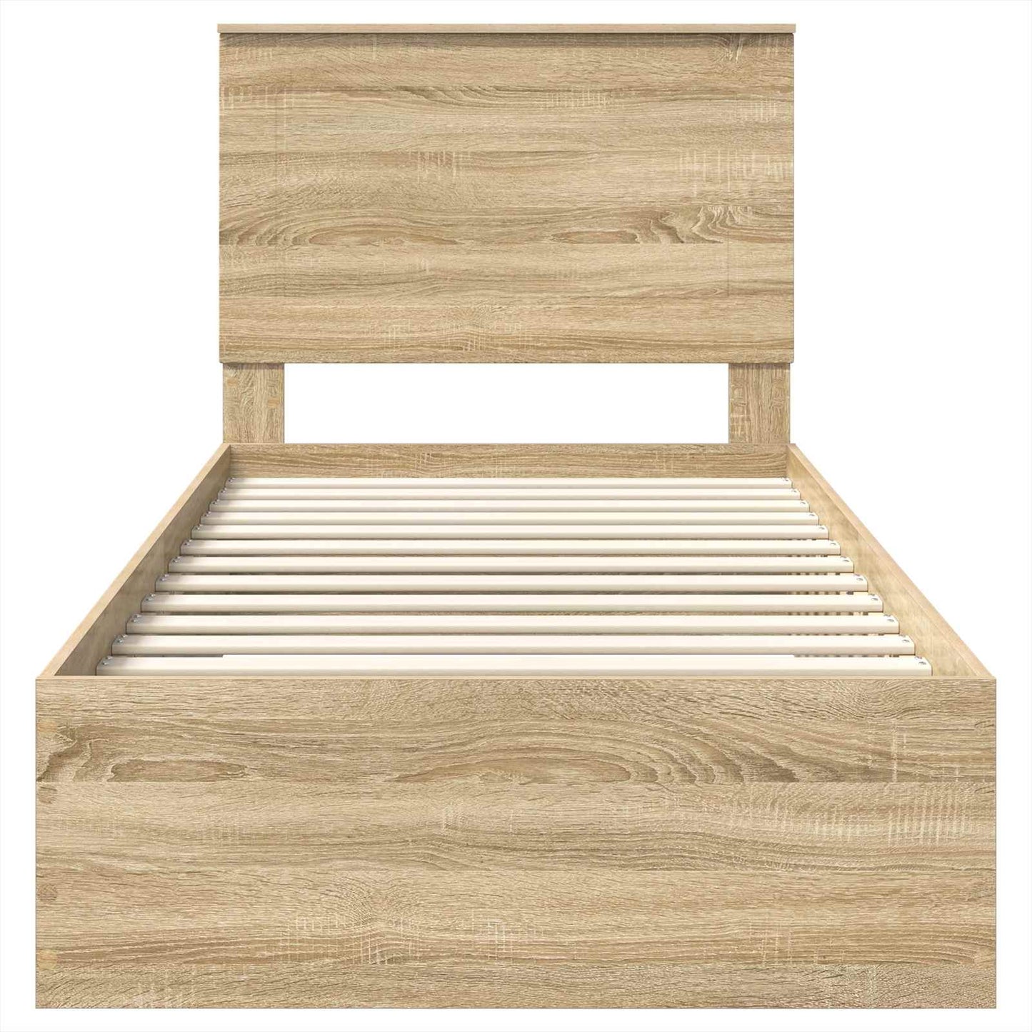 Bed Frame with Headboard Sonoma Oak 90 x 200 cm Engineered Wood