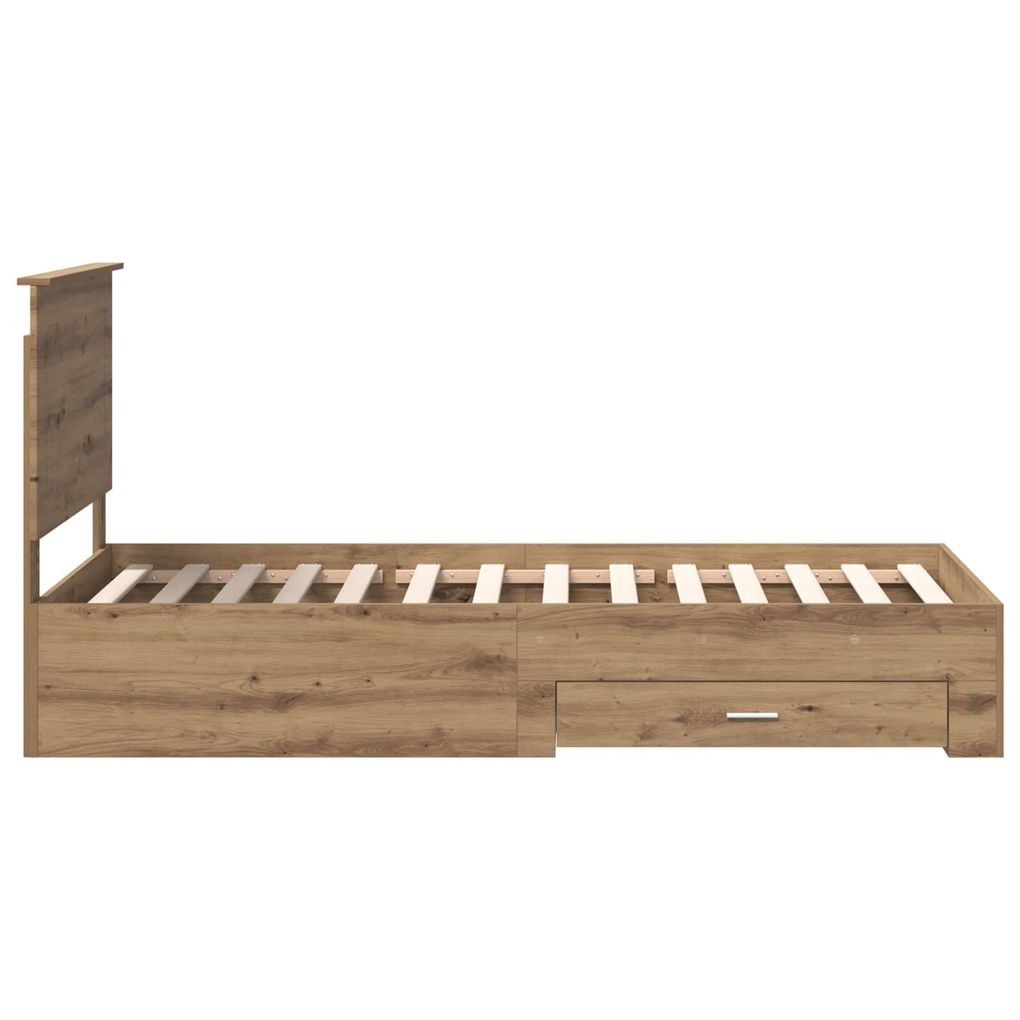 Bed Frame with Drawer Artisan Oak 90 x 200 cm Engineered Wood
