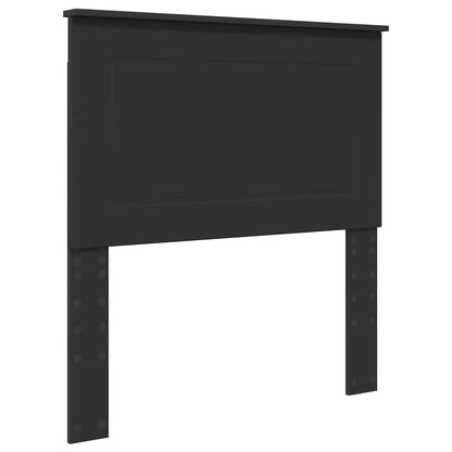 Bed Frame Black and Silver 75 x 190 cm Engineered Wood
