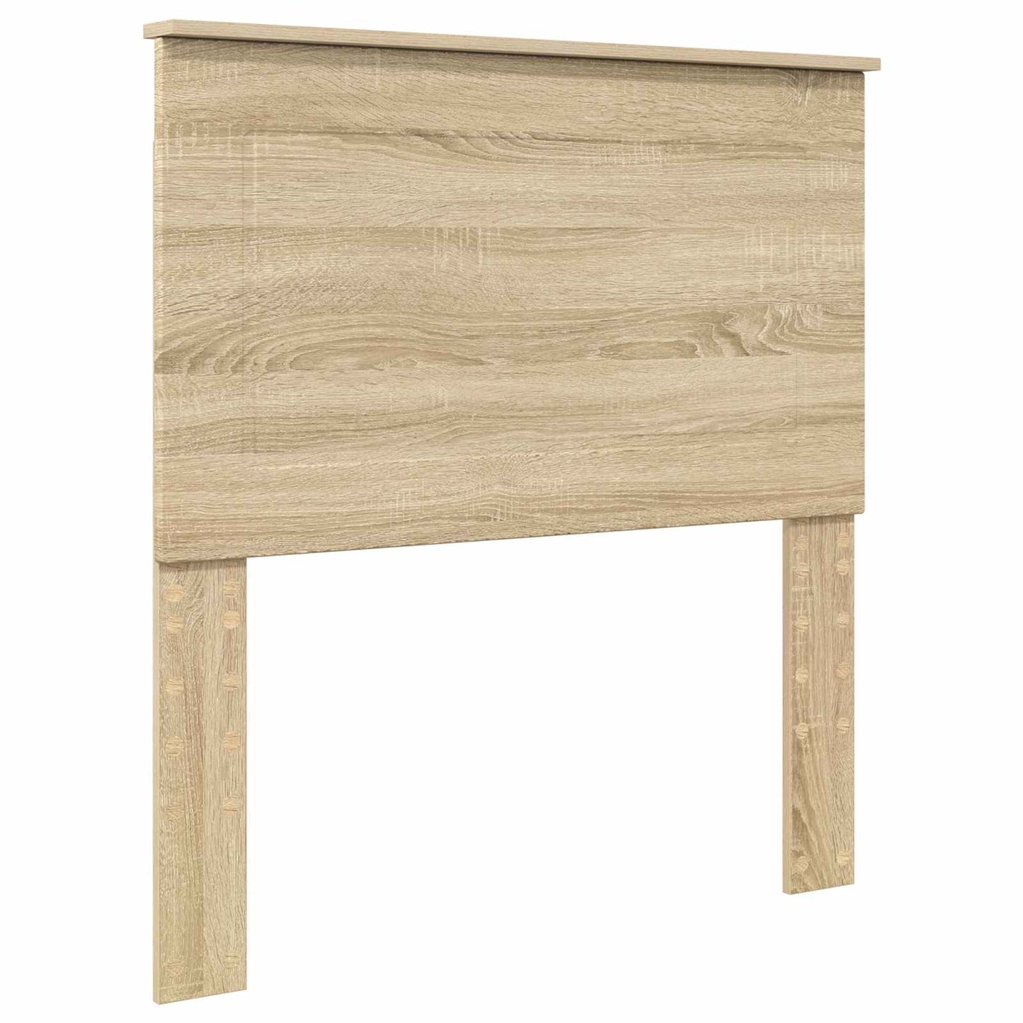 Bed Frame Sonoma Oak and Silver 75 x 190 cm Engineered Wood