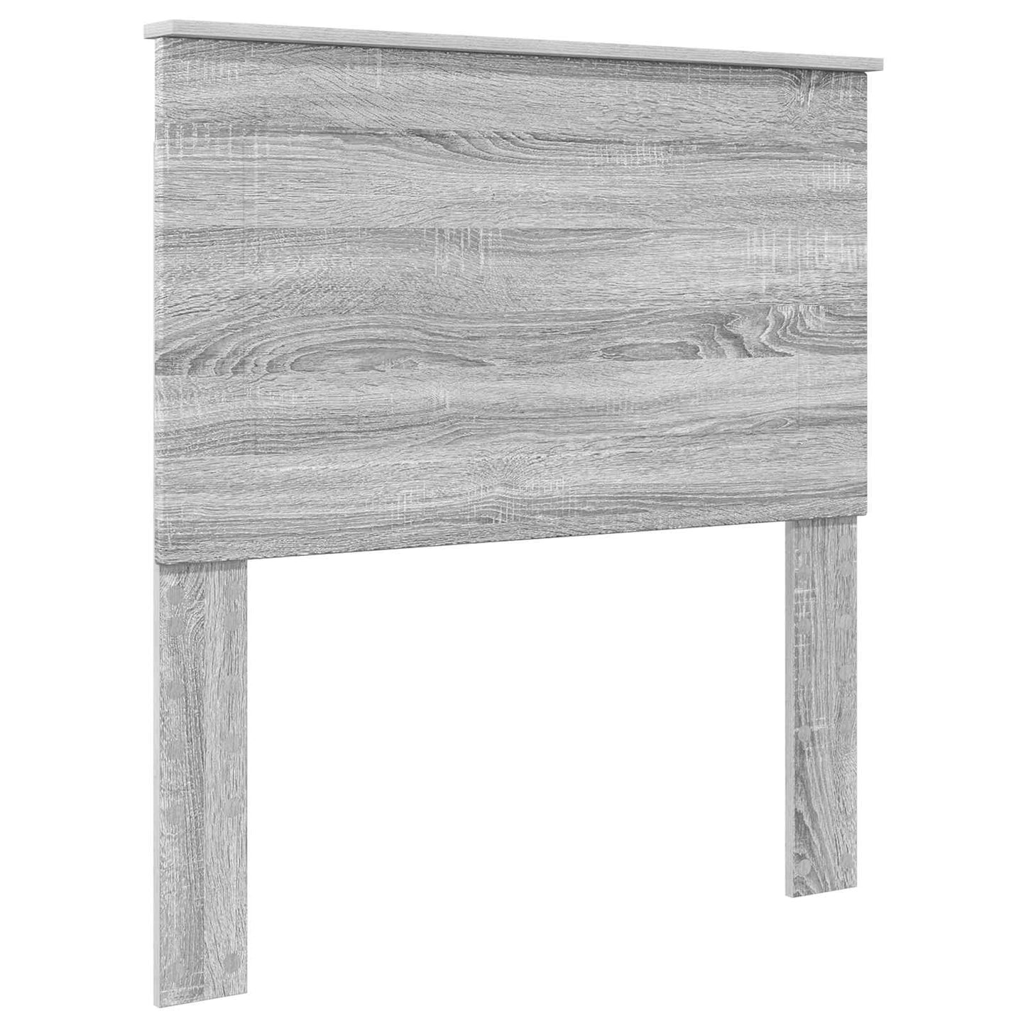 Bed Frame Grey Sonoma and Silver 75 x 190 cm Engineered Wood