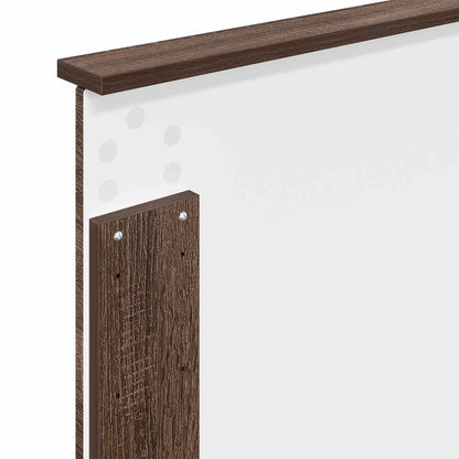 Bed Frame Brown Oak and Silver 75 x 190 cm Engineered Wood