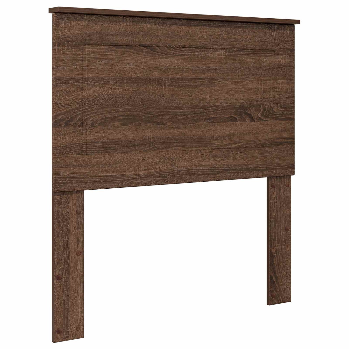 Bed Frame Brown Oak and Silver 75 x 190 cm Engineered Wood
