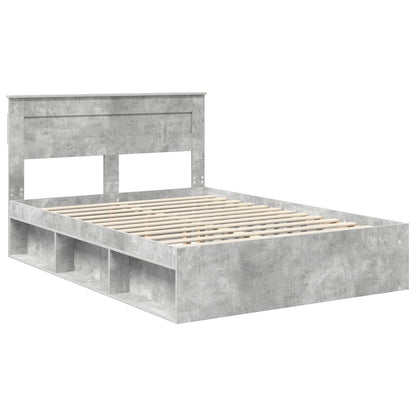 Bed Frame with Headboard Concerte 140 x 190 cm Solid Pine Wood