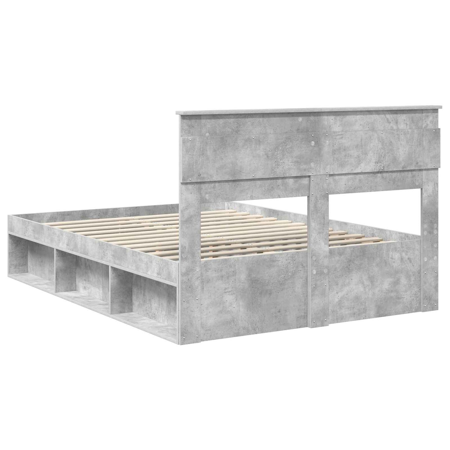 Bed Frame with Headboard Concerte 140 x 190 cm Solid Pine Wood