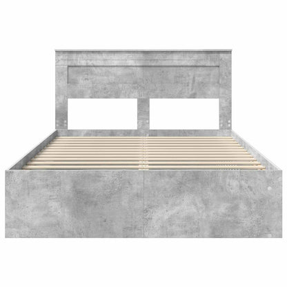 Bed Frame with Headboard Concerte 140 x 190 cm Solid Pine Wood