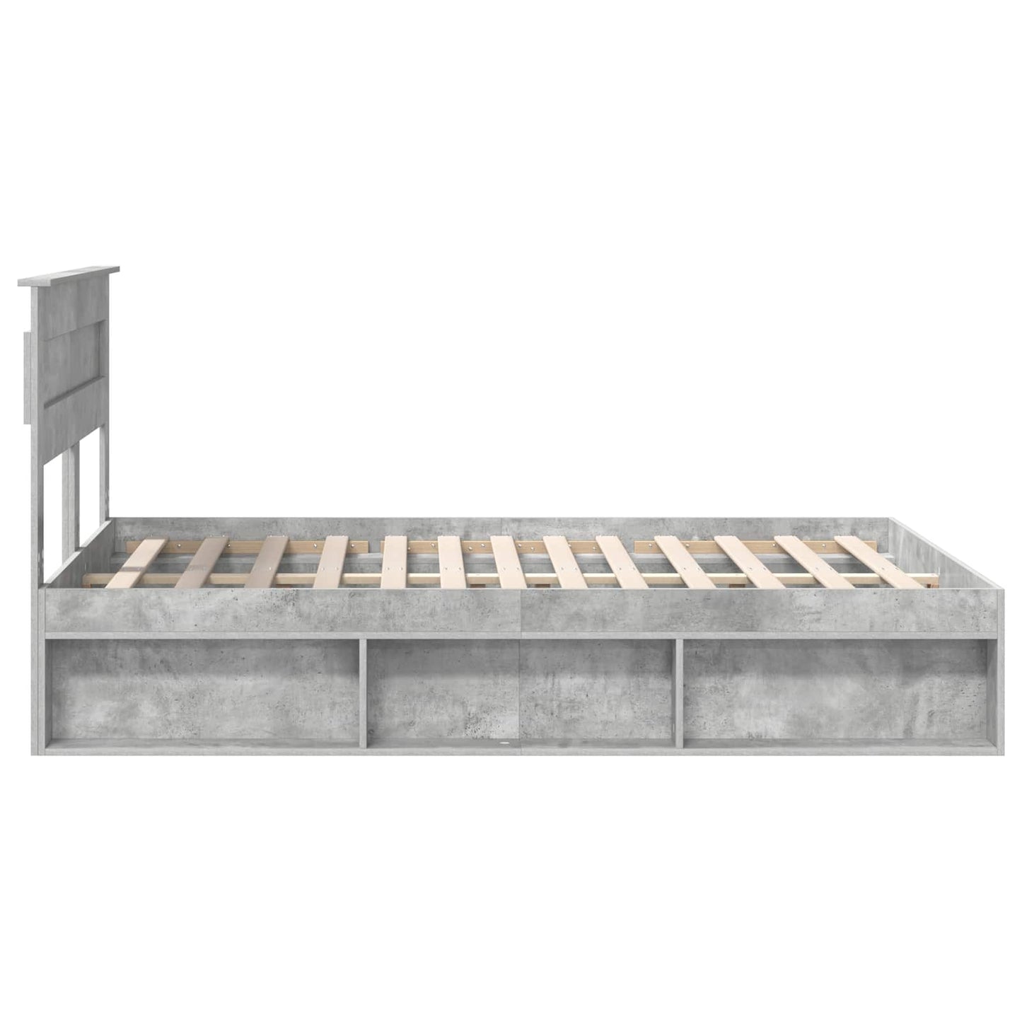 Bed Frame with Headboard Concerte 140 x 190 cm Solid Pine Wood