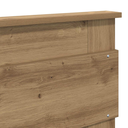 Bed Frame Artisian Oak 140 x 190 cm Solid Pine Wood