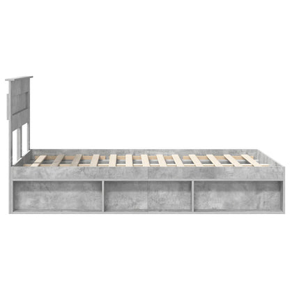 Bed Frame Concerte Grey 135 x 190 cm Solid Pine Wood