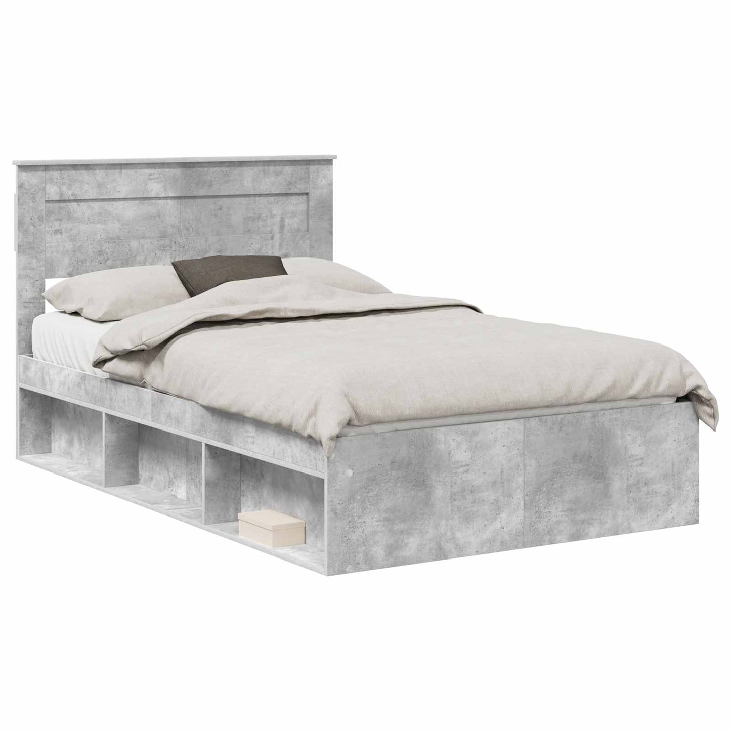 Bed Frame with Headboard Concerte 120 x 190 cm Solid Pine Wood