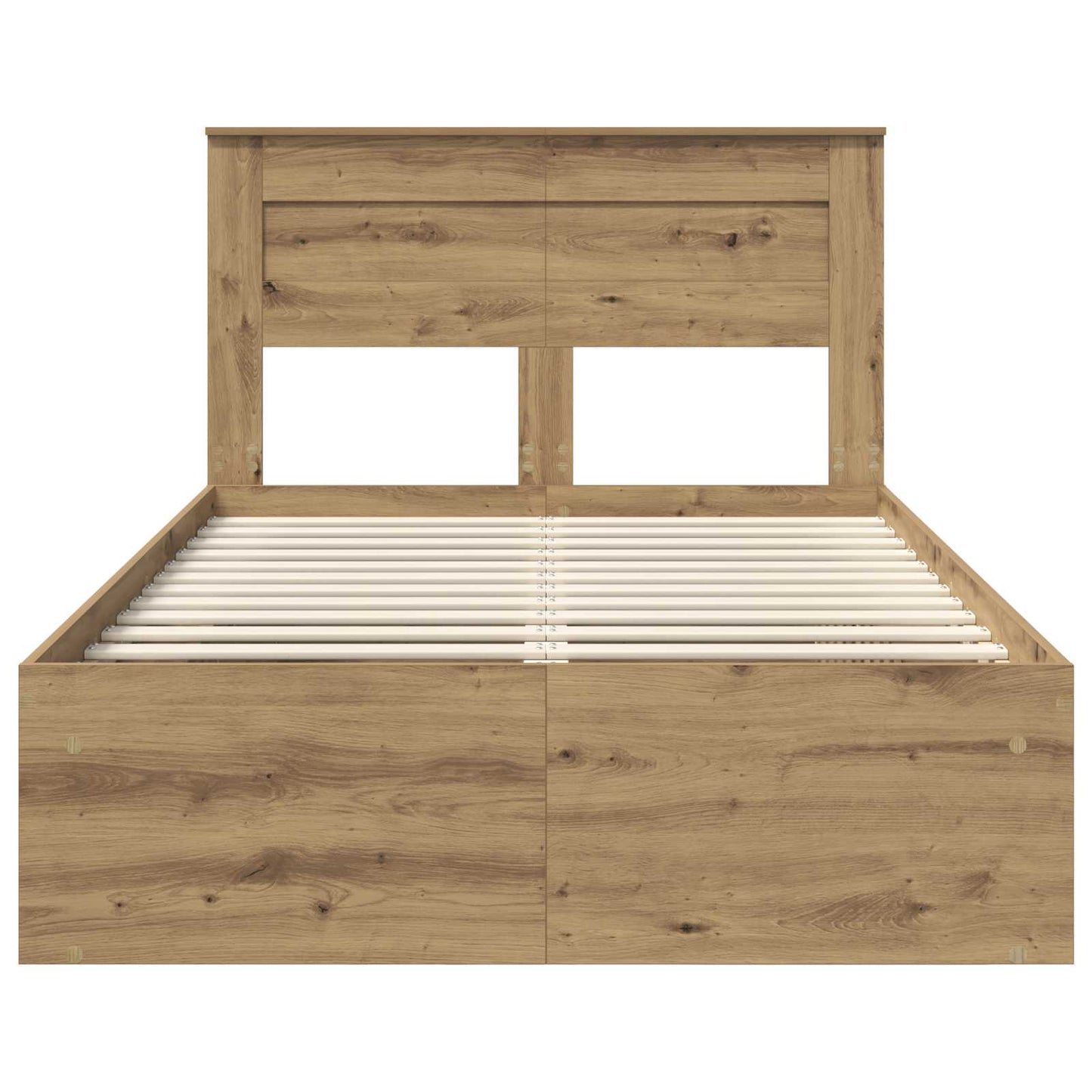 Bed Frame Artisian Oak 120 x 190 cm Solid Pine Wood