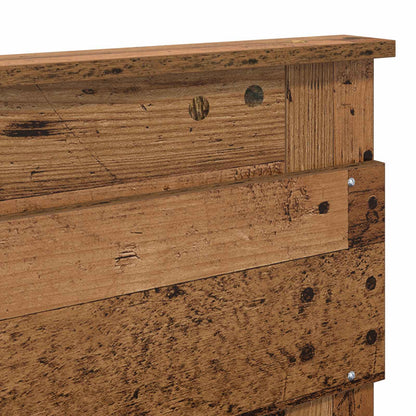 Bed Frame with Headboard Old Wood 120 x 200 cm Solid Pine Wood