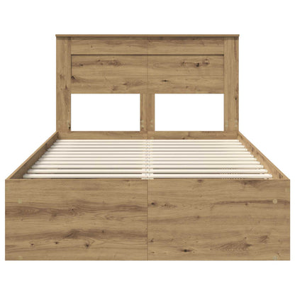 Bed Frame Artisian Oak 120 x 200 cm Solid Pine Wood