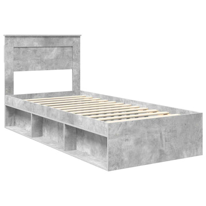 Bed Frame Concerte Grey 100 x 200 cm Solid Pine Wood