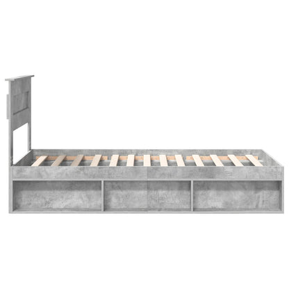 Bed Frame Concerte Grey 100 x 200 cm Solid Pine Wood