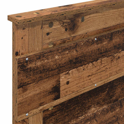 Bed Frame with Headboard Old Wood 100 x 200 cm Solid Pine Wood