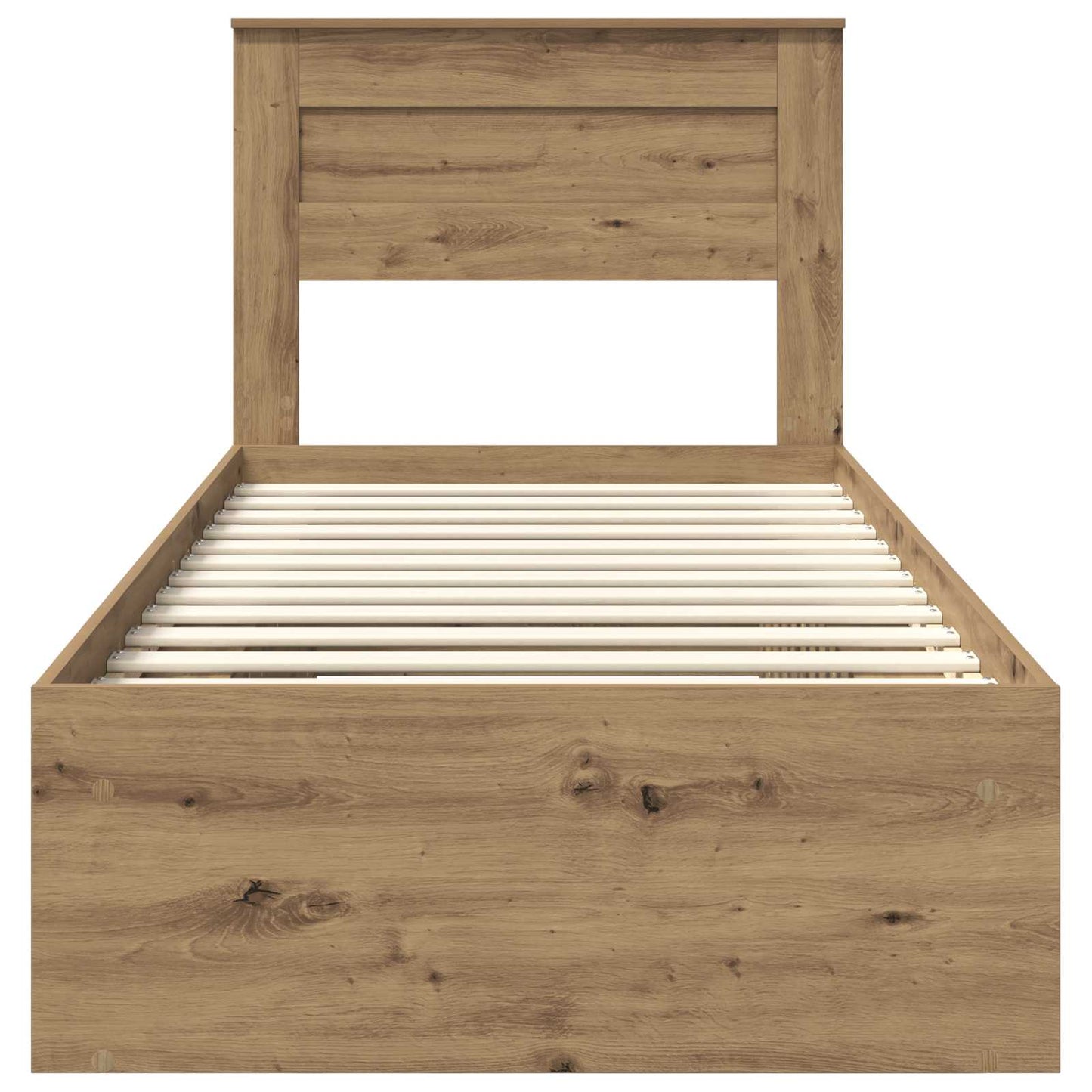 Bed Frame Artisian Oak 100 x 200 cm Solid Pine Wood