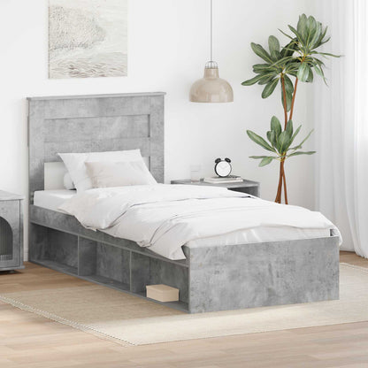 Bed Frame Concerte Grey 90 x 190 cm Solid Pine Wood