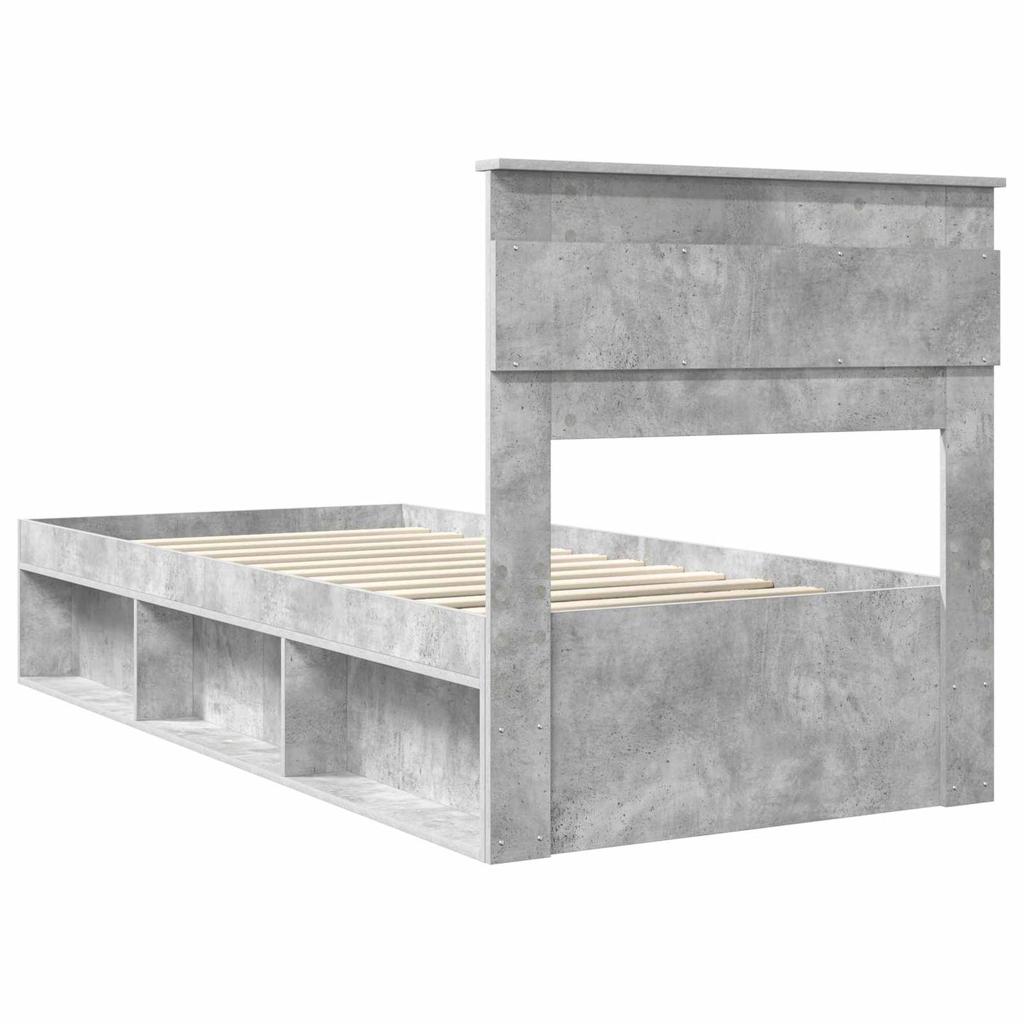 Bed Frame Concerte Grey 90 x 190 cm Solid Pine Wood