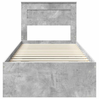 Bed Frame Concerte Grey 90 x 190 cm Solid Pine Wood