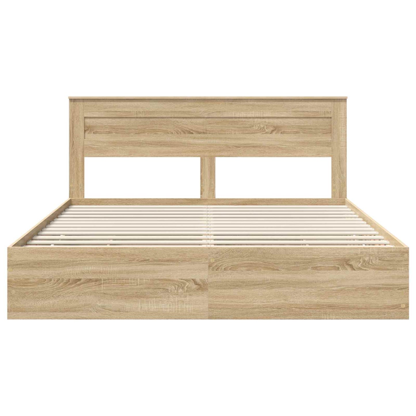 Bed Frame with Drawer Sonoma Oak 200 x 200 cm Engineer Wood