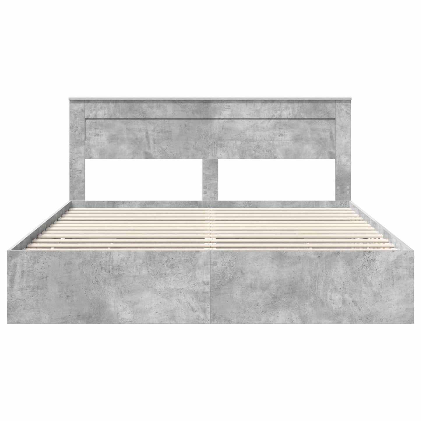 Bed Frame with Drawer Concrete Grey 180 x 200 cm Engineer Wood