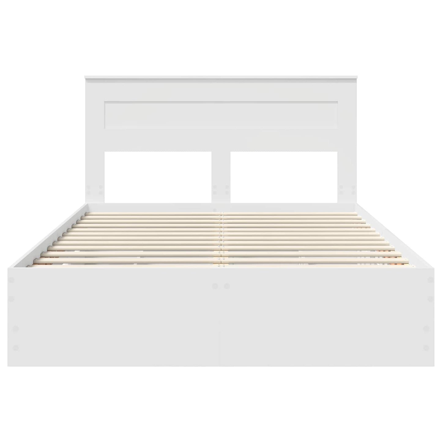 Bed Frame with Drawer White 160 x 200 cm Engineer Wood