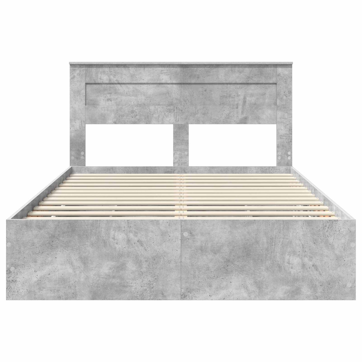 Bed Frame with Drawer Concrete Grey 160 x 200 cm Engineer Wood
