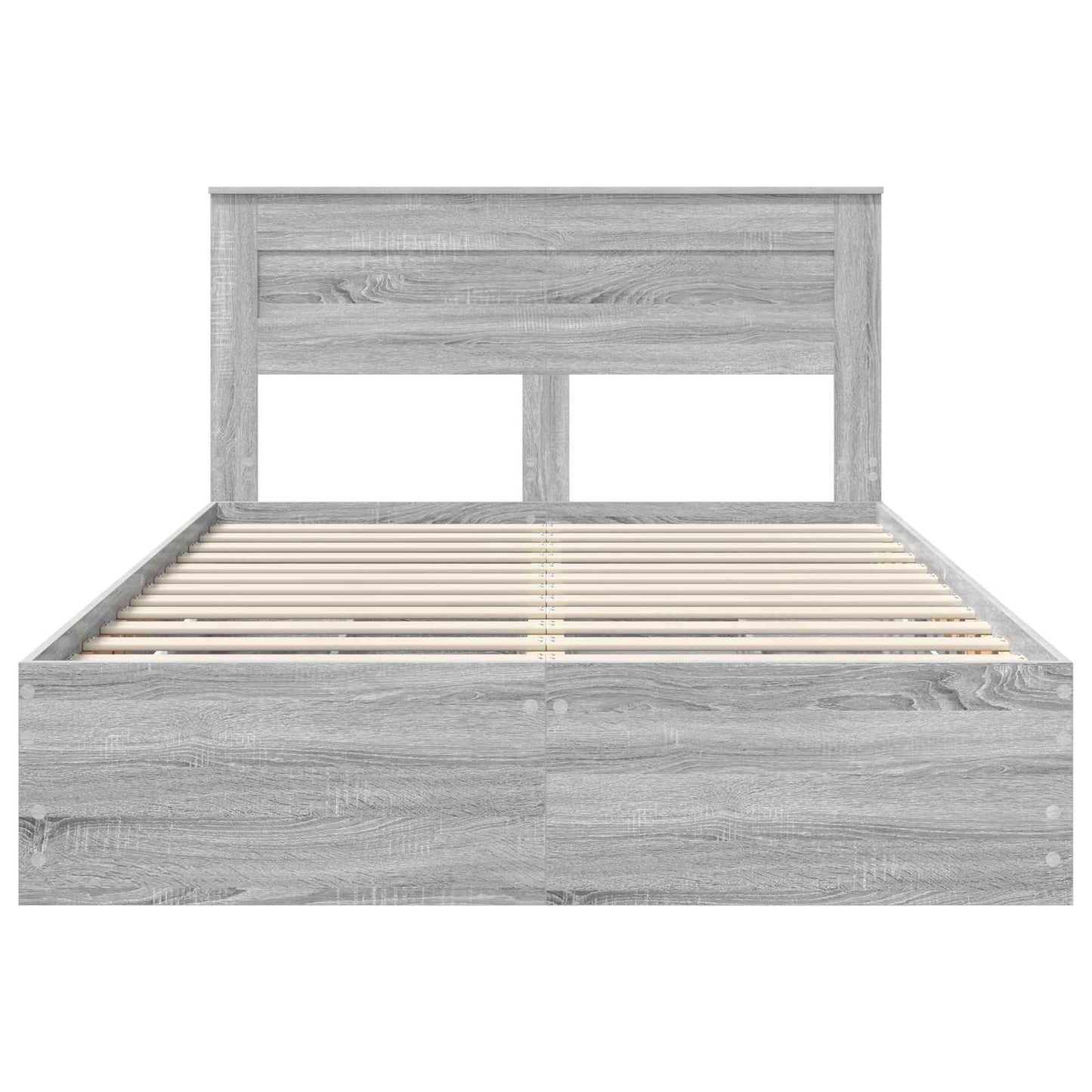 Bed Frame with Drawer Grey Sonoma 160 x 200 cm Engineer Wood