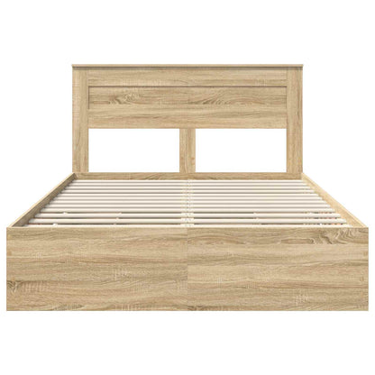 Bed Frame with Drawer Sonoma Oak 150 x 200 cm Engineer Wood