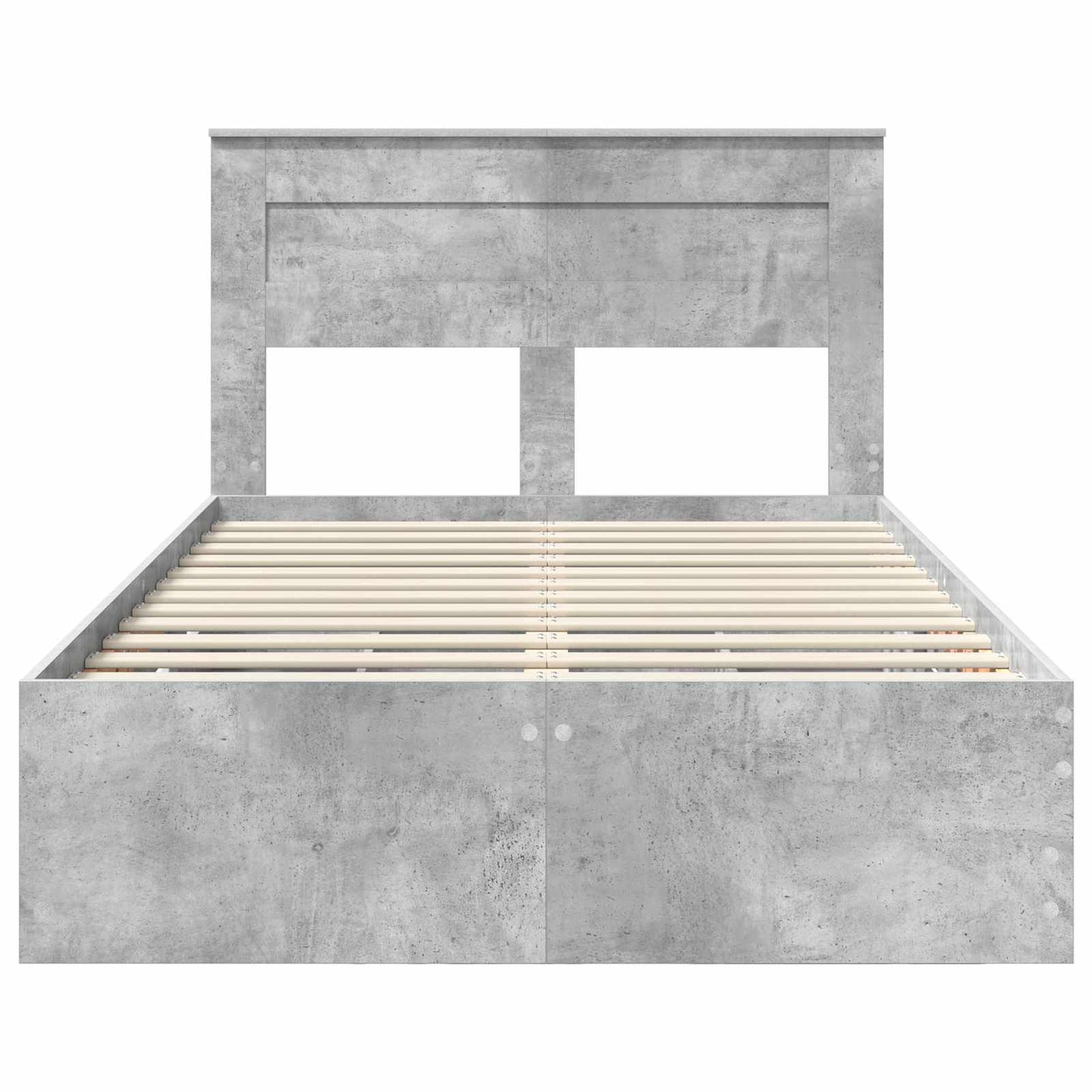 Bed Frame with Drawer Concrete Grey 135 x 190 cm Engineer Wood