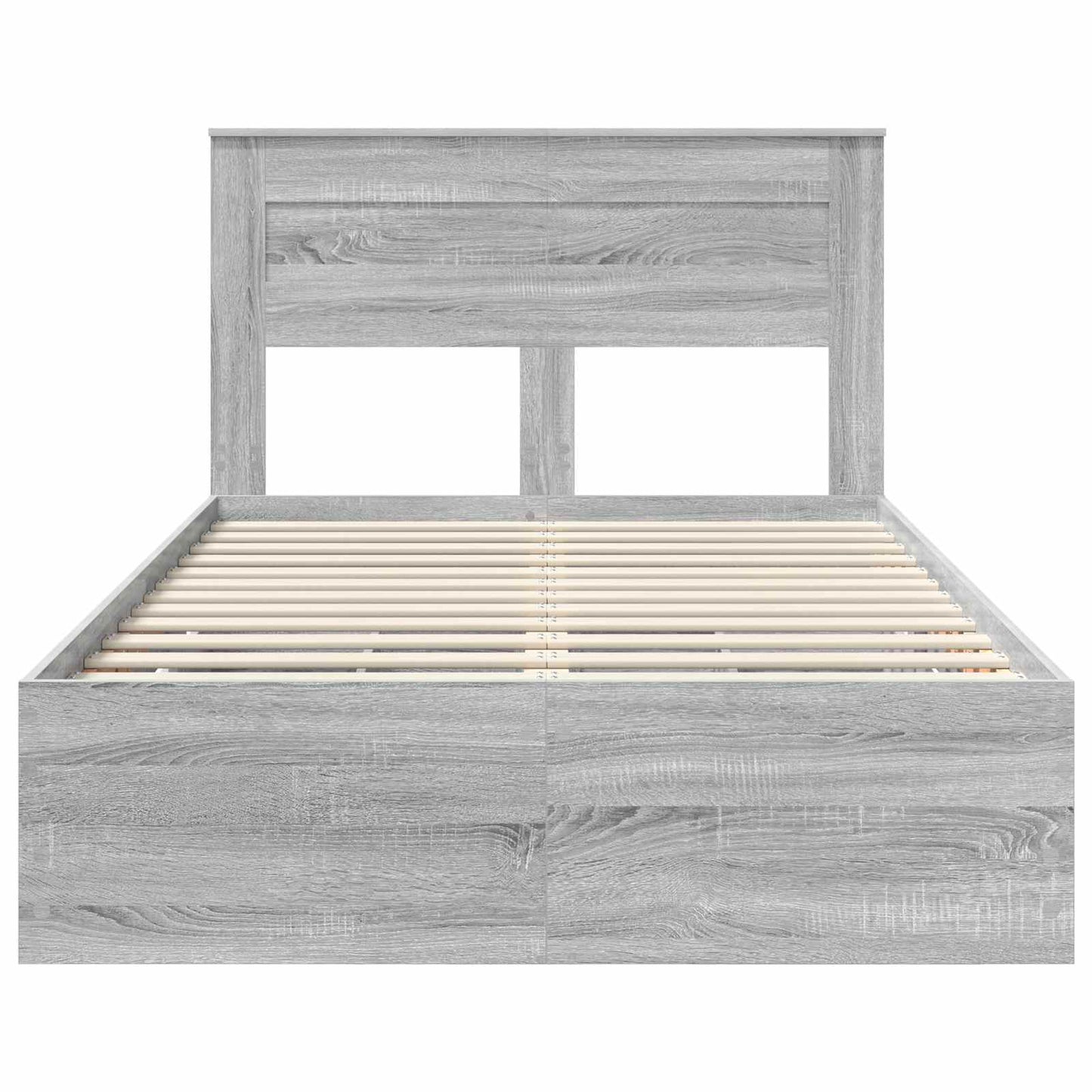 Bed Frame with Drawer Grey Sonoma 120 x 190 cm Engineer Wood
