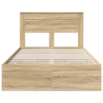 Bed Frame with Drawer Sonoma Oak 120 x 200 cm Engineer Wood