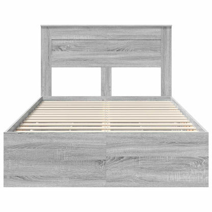Bed Frame with Drawer Grey Sonoma 120 x 200 cm Engineer Wood