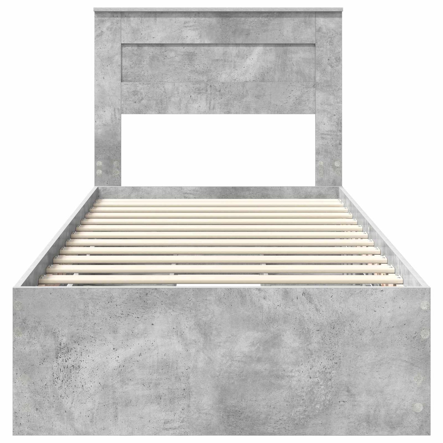 Bed Frame with Drawer Concrete Grey 90 x 200 cm Engineer Wood