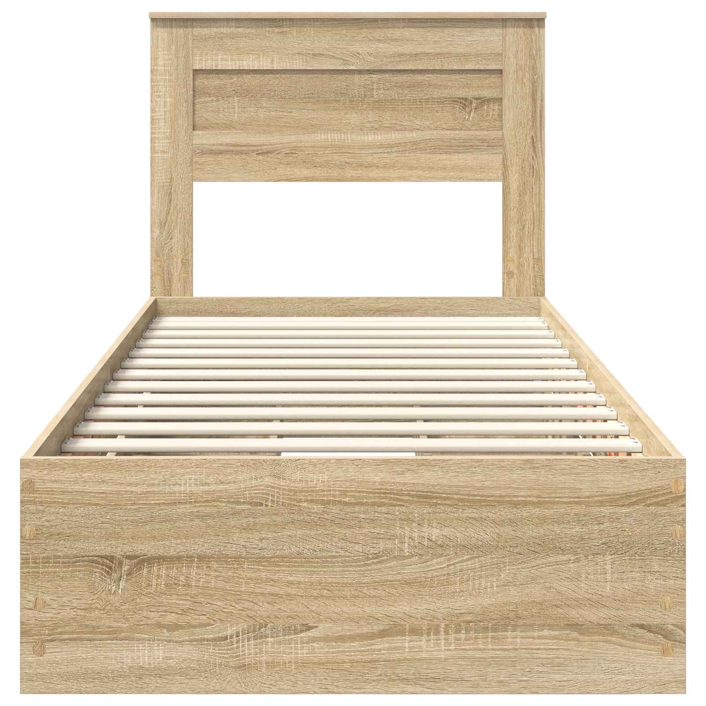 Bed Frame with Drawer Sonoma Oak 75 x 190 cm Engineer Wood
