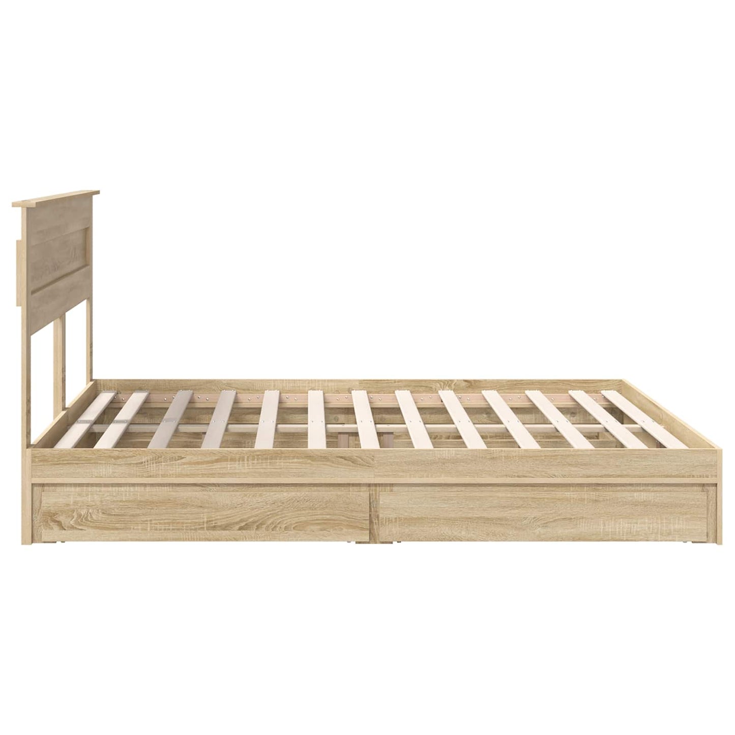 Storage Bed with Drawer Sonoma Oak 180 x 200 cm Engineered Wood