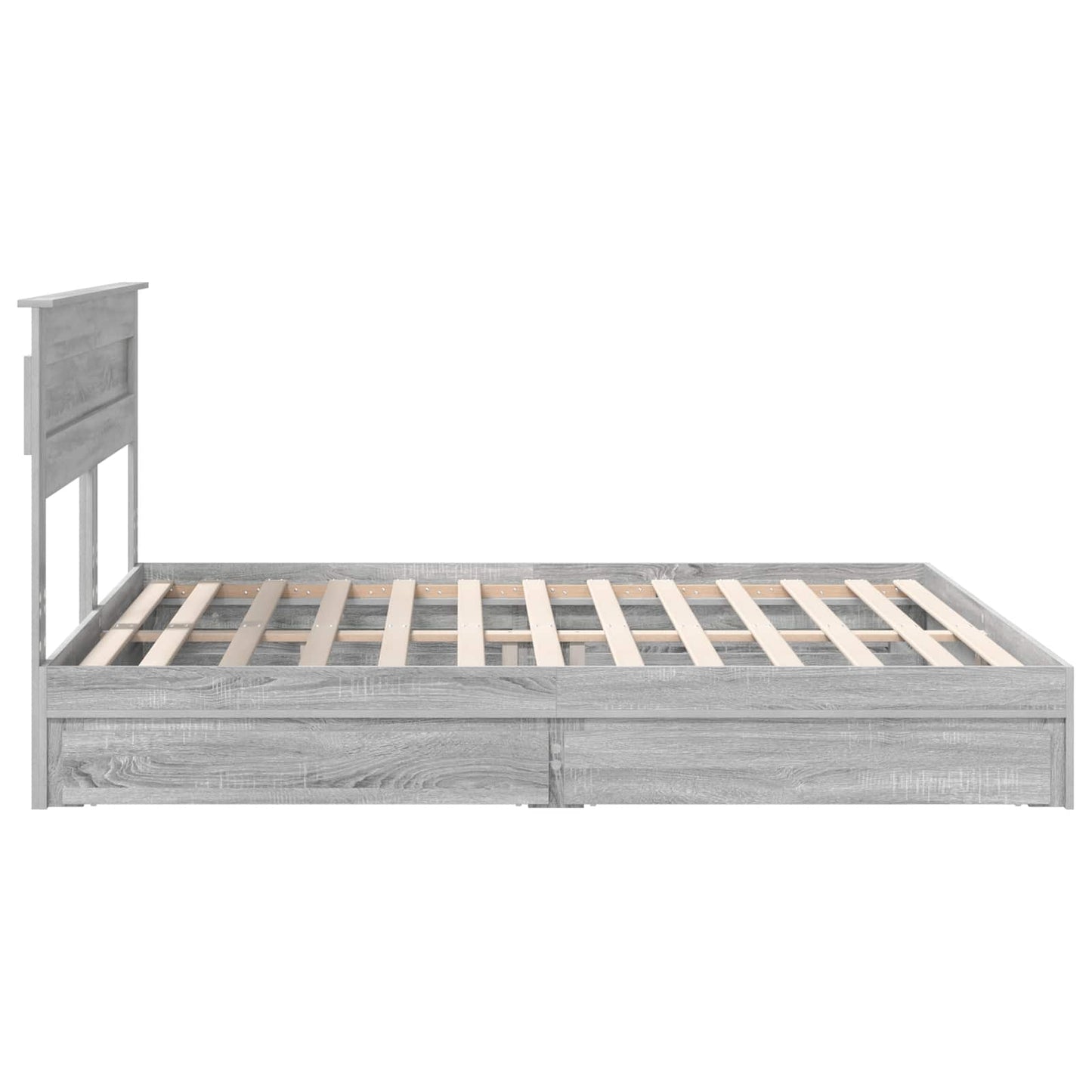 Storage Bed Grey Sonoma 180 x 200 cm Engineered Wood