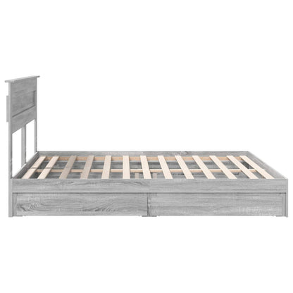 Storage Bed Grey Sonoma 180 x 200 cm Engineered Wood