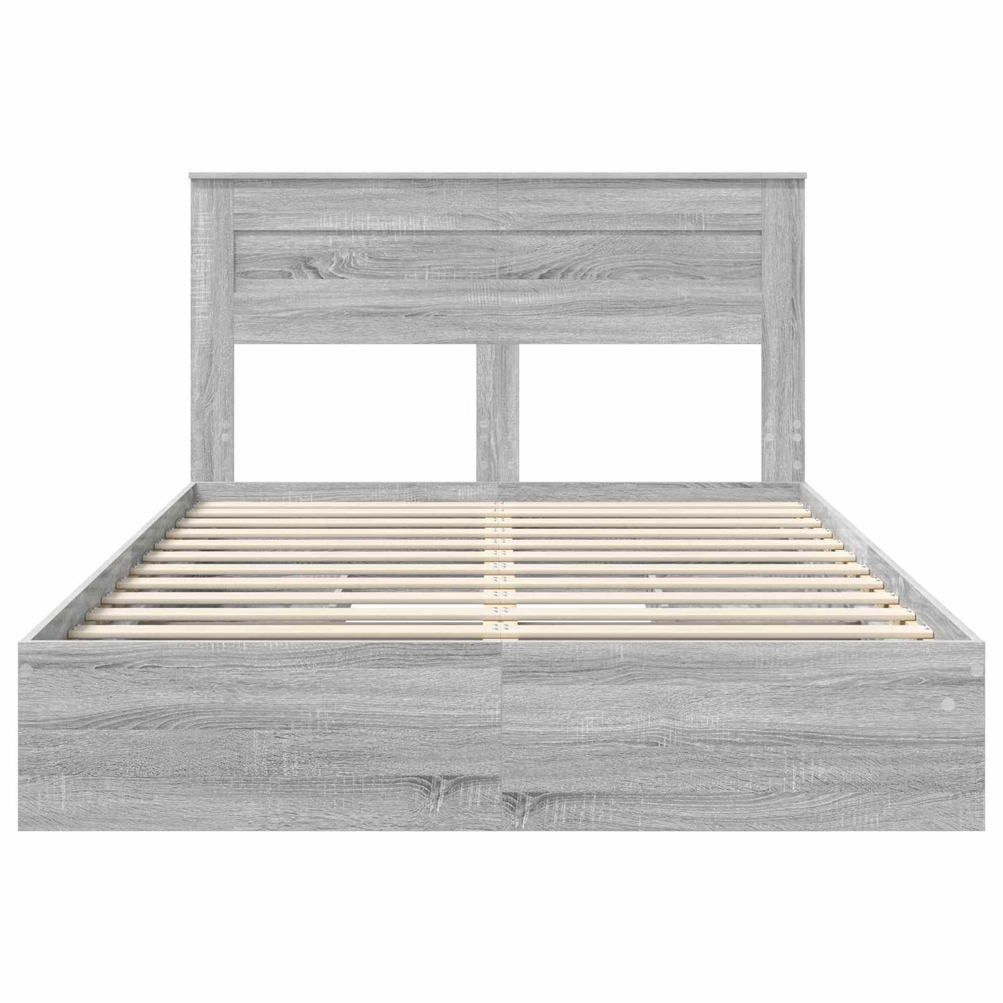 Storage Bed Grey Sonoma 150 x 200 cm Engineered Wood