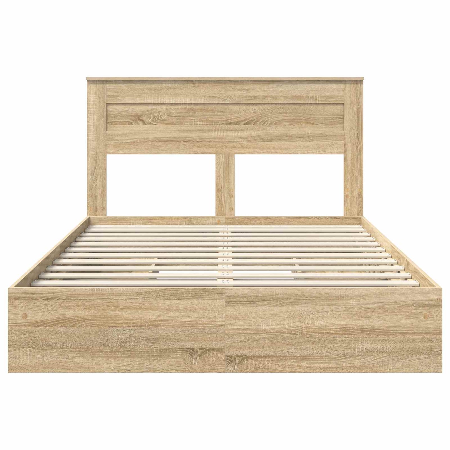 Storage Bed with Drawer Sonoma Oak 140 x 190 cm Engineered Wood