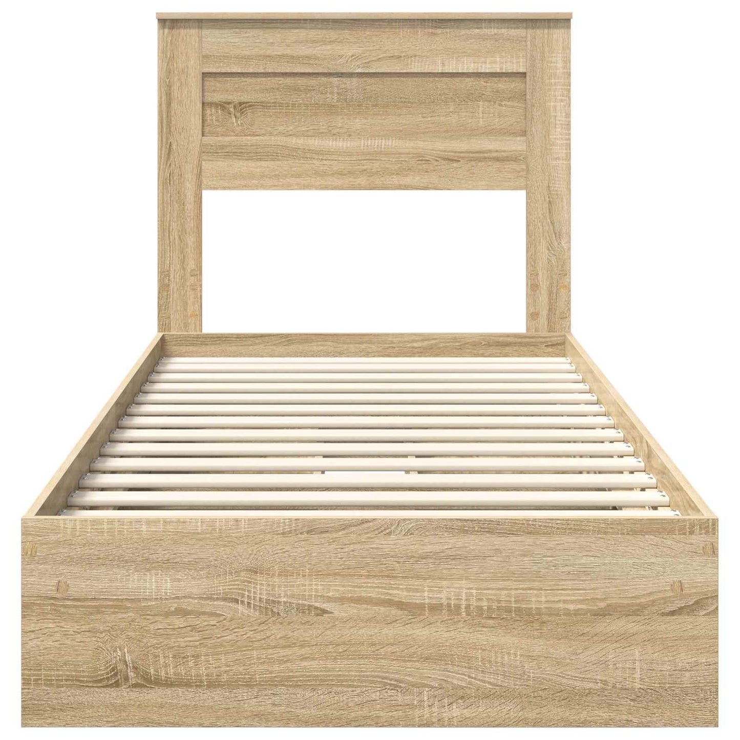 Storage Bed with Drawer Sonoma Oak 100 x 200 cm Engineered Wood