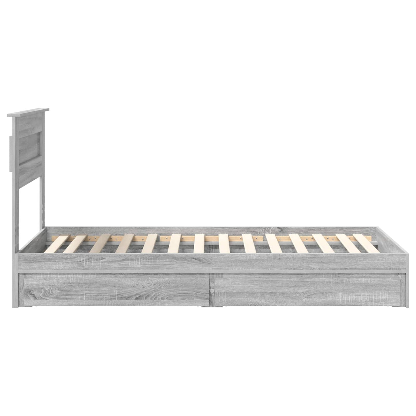 Storage Bed with Drawer Grey Sonoma 90 x 200 cm Engineered Wood