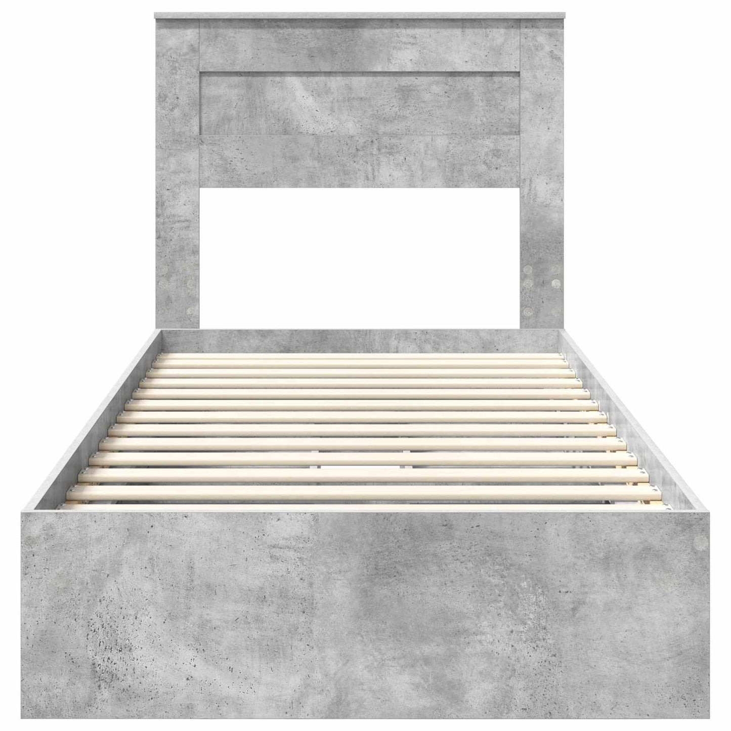 Storage Bed Concrete Grey 75 x 190 cm Engineered Wood