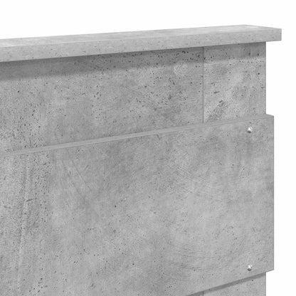 Bed Frame Concrete Grey 200 x 200 cm Engineered Wood